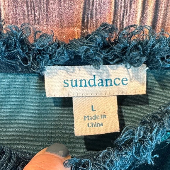 Sundance Teal Velvet Blouse - Picture 2 of 11